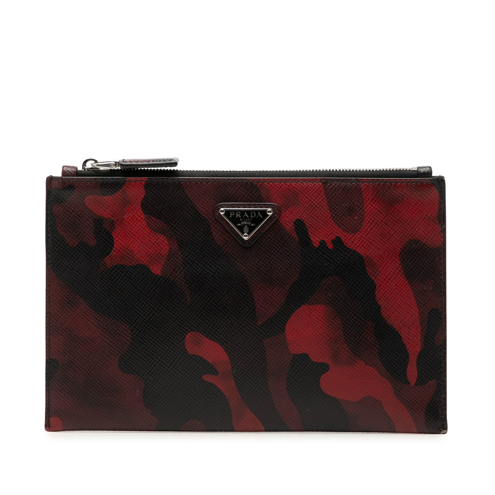 Pre-Loved Prada Tessuto Camouflage Clutch